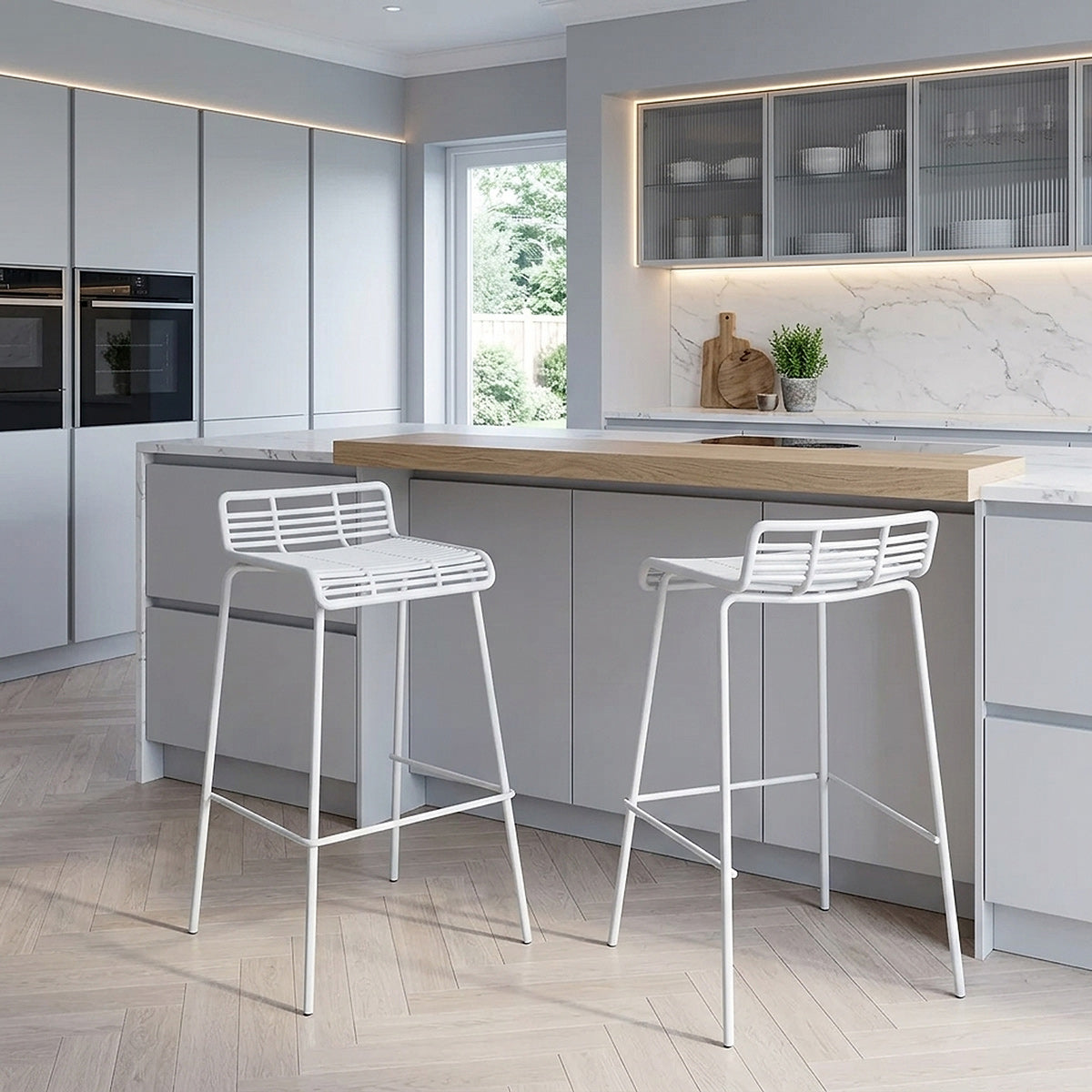 Surf Bar Stool White