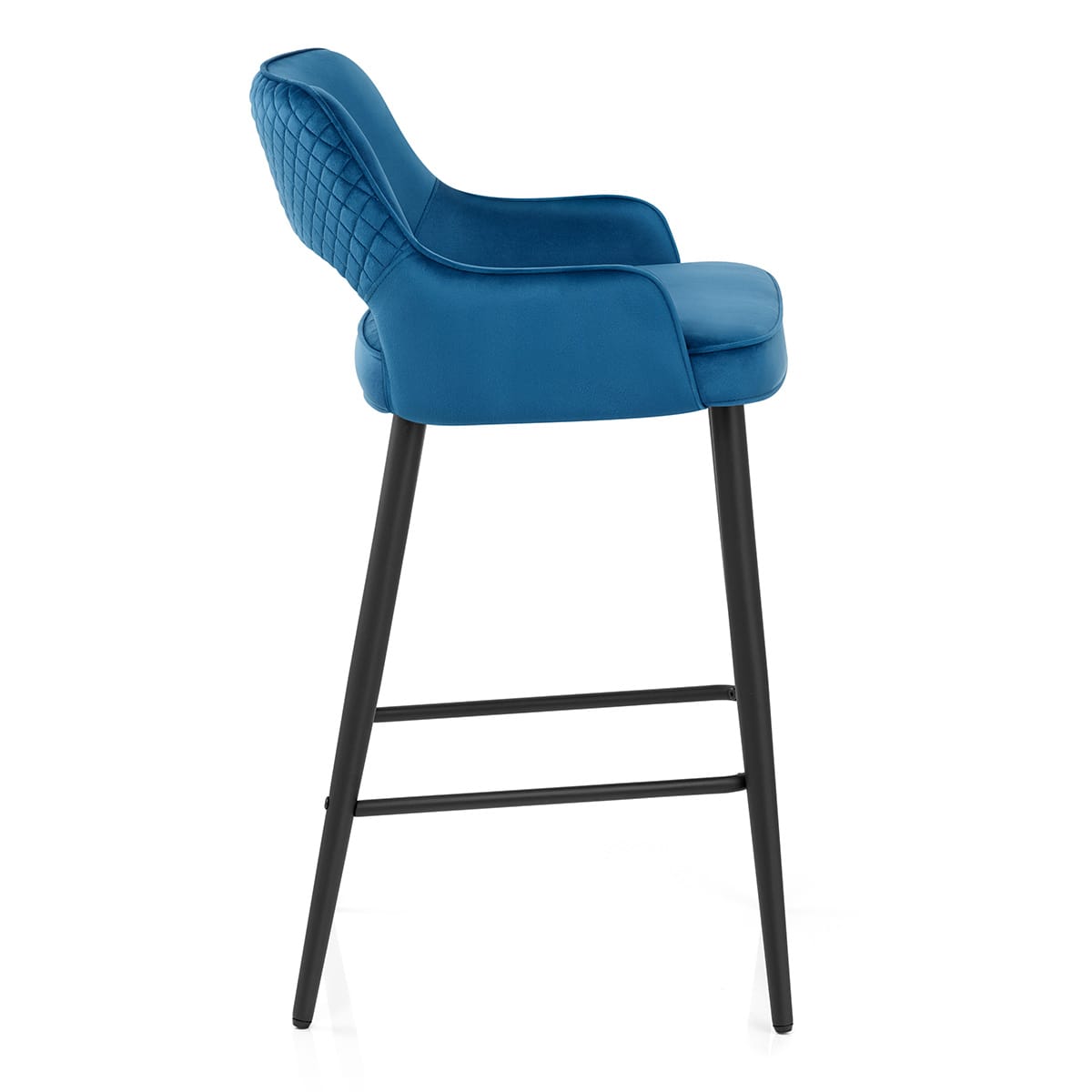 Sutton Bar Stool Blue Velvet