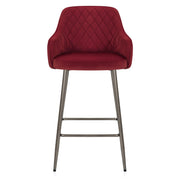 Sydney Bar Stool Red Velvet