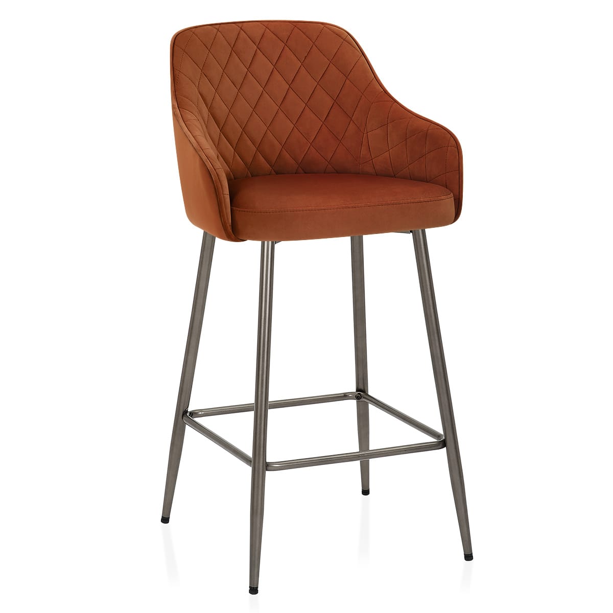 Sydney Bar Stool Rust Velvet