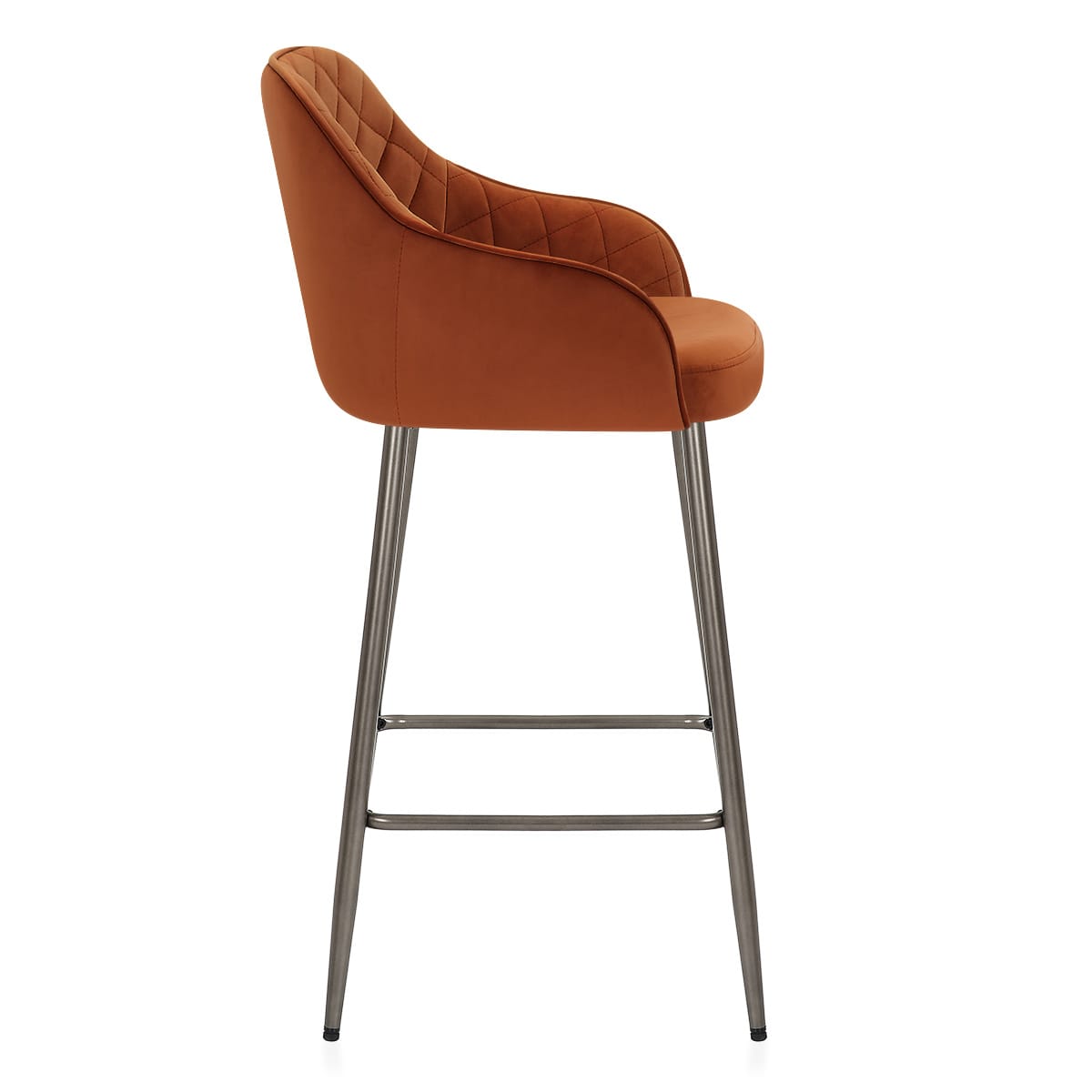 Sydney Bar Stool Rust Velvet