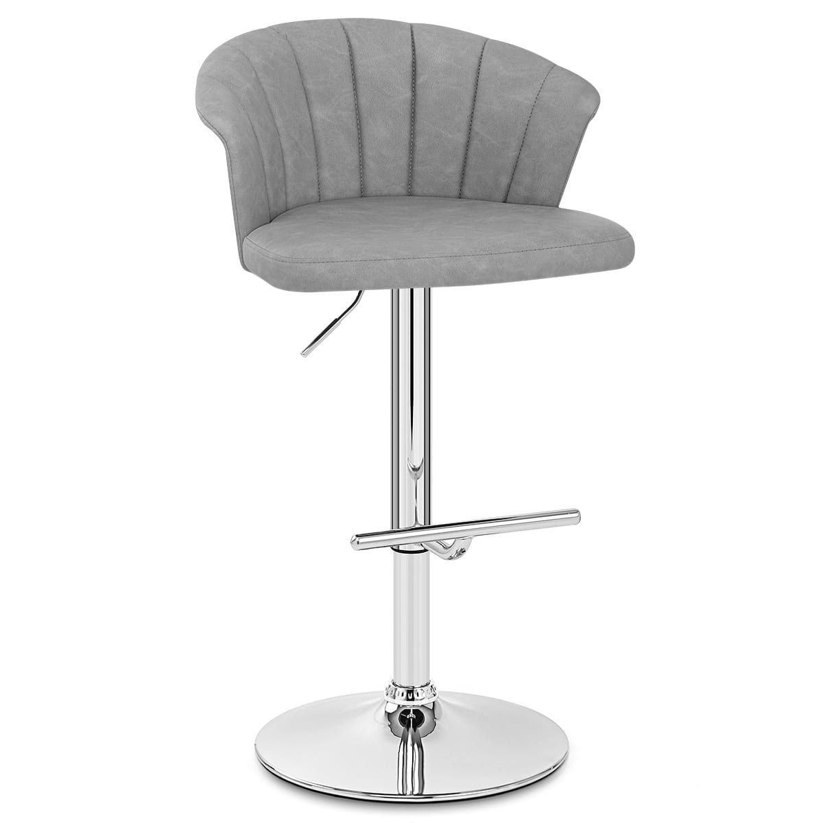 Symphony Bar Stool Antique Grey Leather