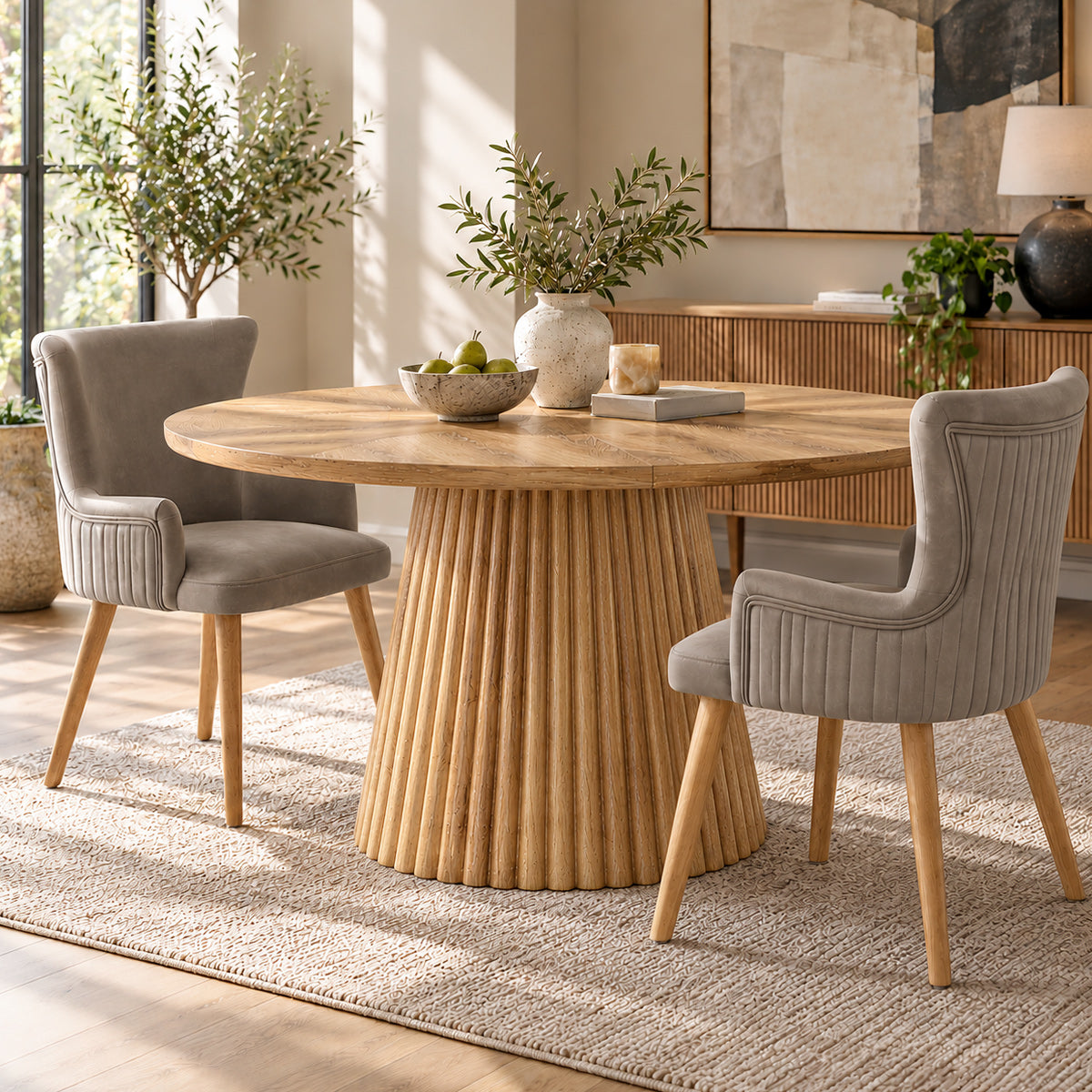 Tamar 120cm Round Dining Table Oak