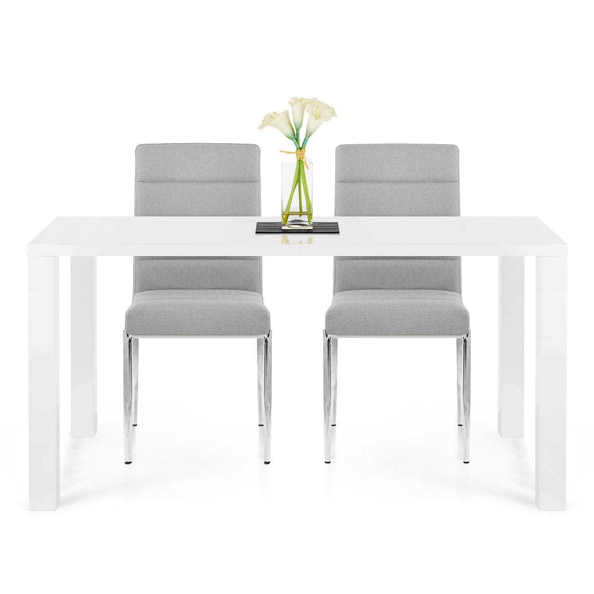 Taurus Dining Chair Light Grey Fabric
