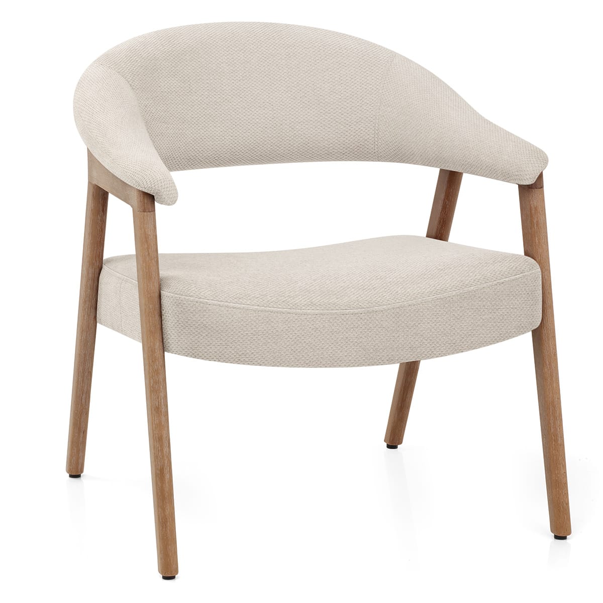 Taylor Oak Chair Beige Fabric