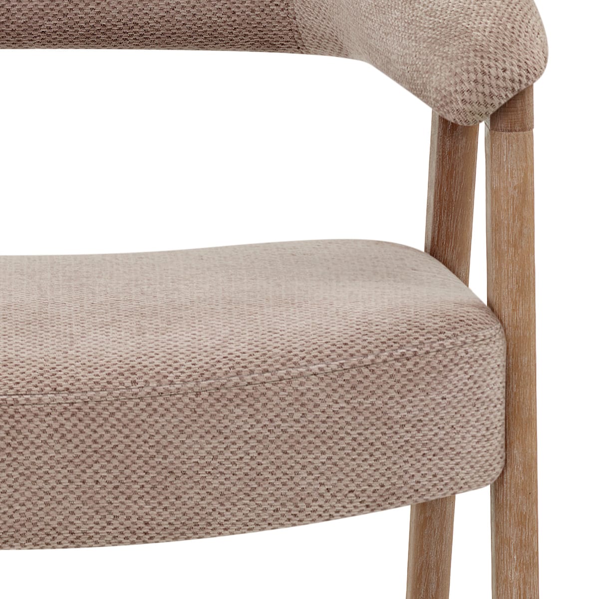 Taylor Oak Chair Brown Fabric