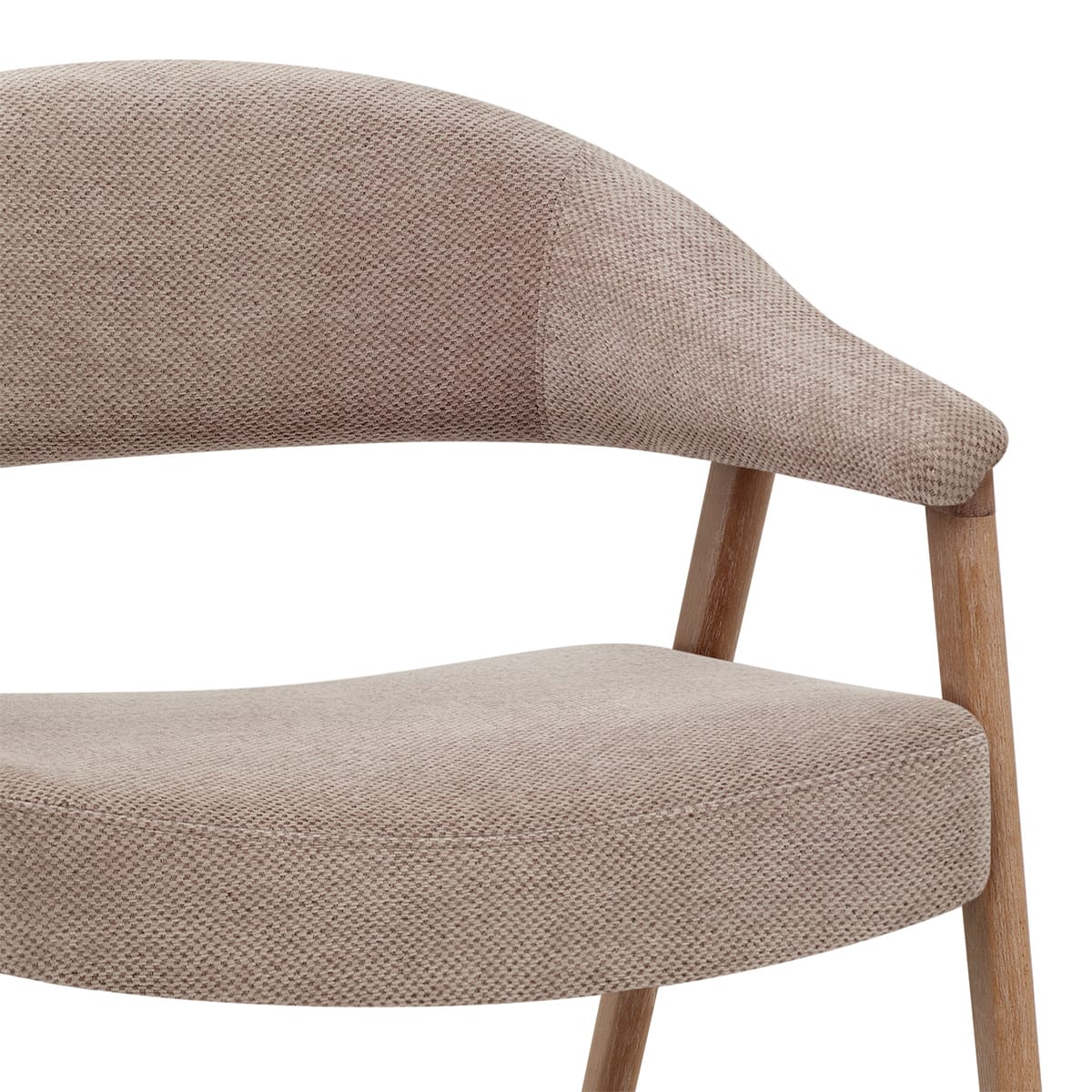 Taylor Oak Chair Brown Fabric