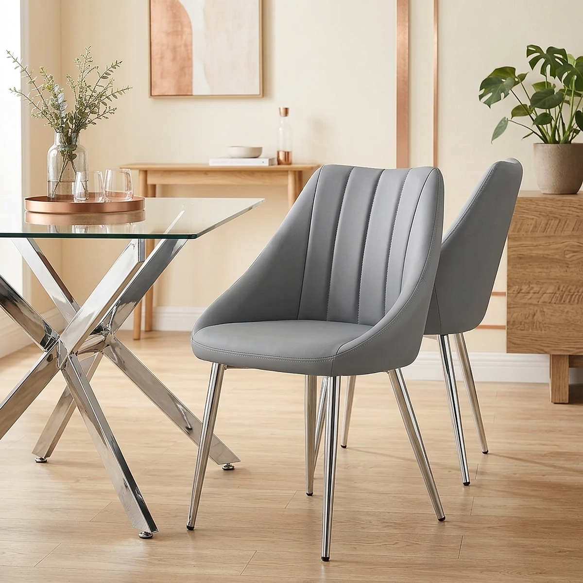 Tempo Dining Chair Light Grey