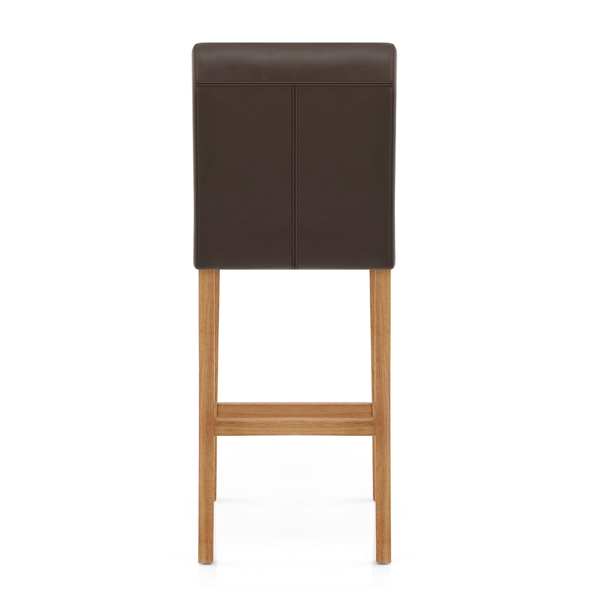Tetbury Oak Bar Stool Brown Leather