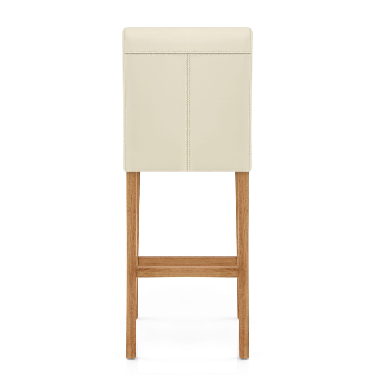 Tetbury Oak Bar Stool Cream Leather