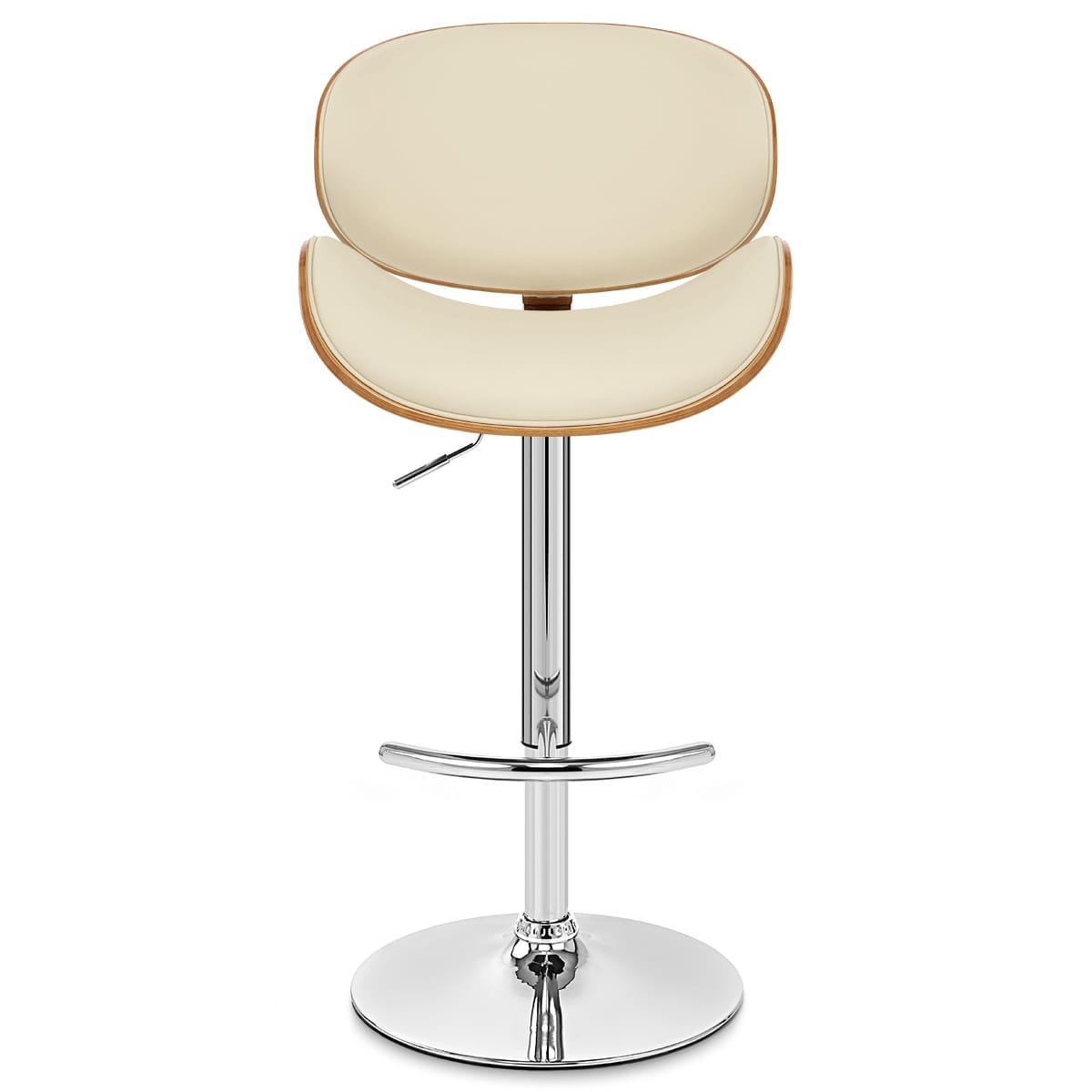 Theo Walnut Bar Stool Cream