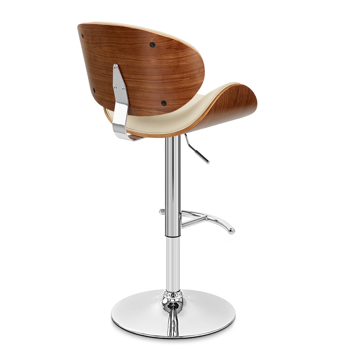 Theo Walnut Bar Stool Cream