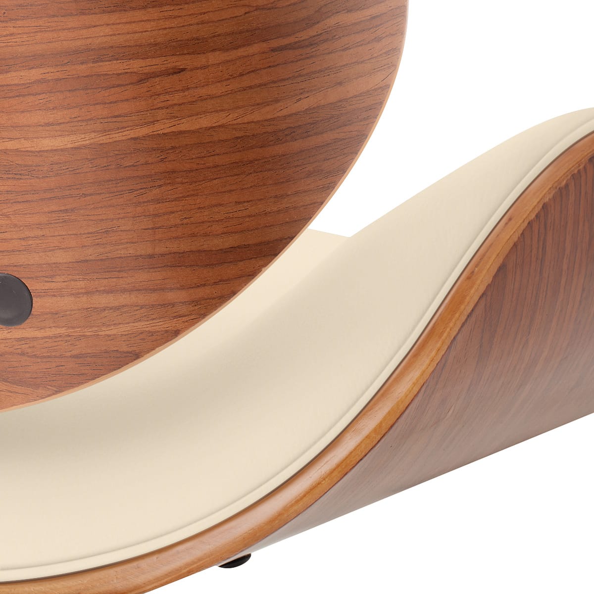 Theo Walnut Bar Stool Cream