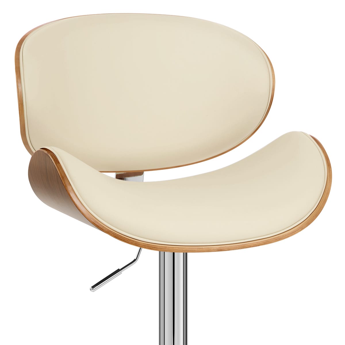 Theo Walnut Bar Stool Cream