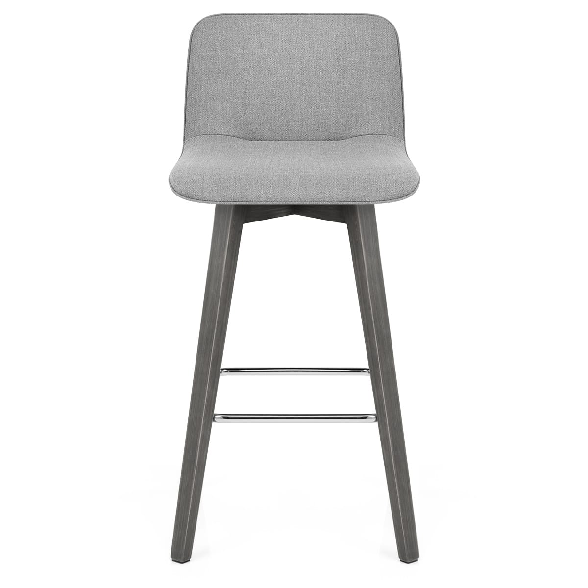 Tide Grey Wood Stool Grey Fabric