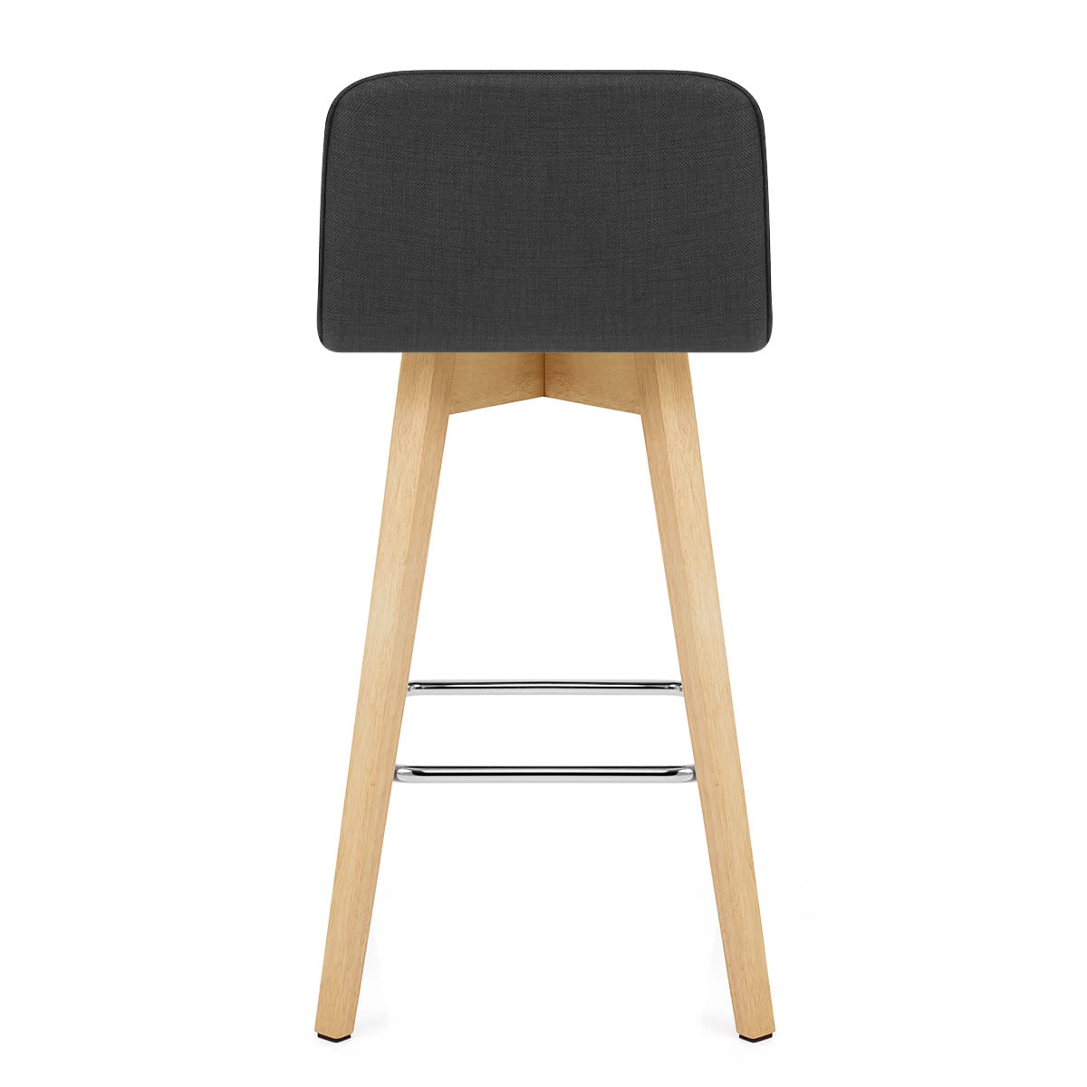 Tide Wooden Stool Black Fabric