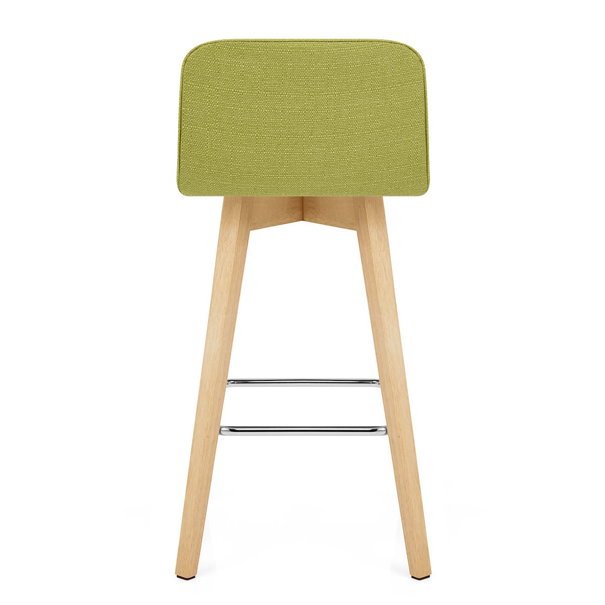 Tide Wooden Stool Green Fabric