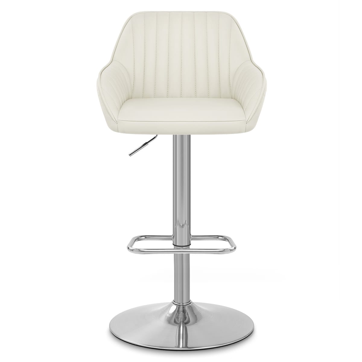 Tokyo Real Leather Brushed Stool Cream