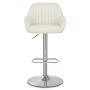 Tokyo Real Leather Brushed Stool Cream