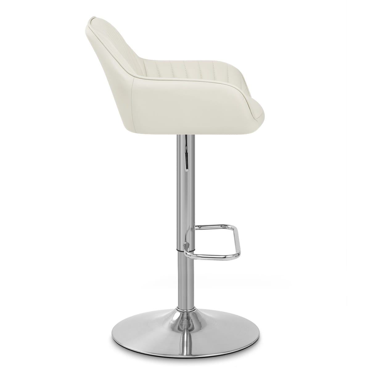 Tokyo Real Leather Brushed Stool Cream