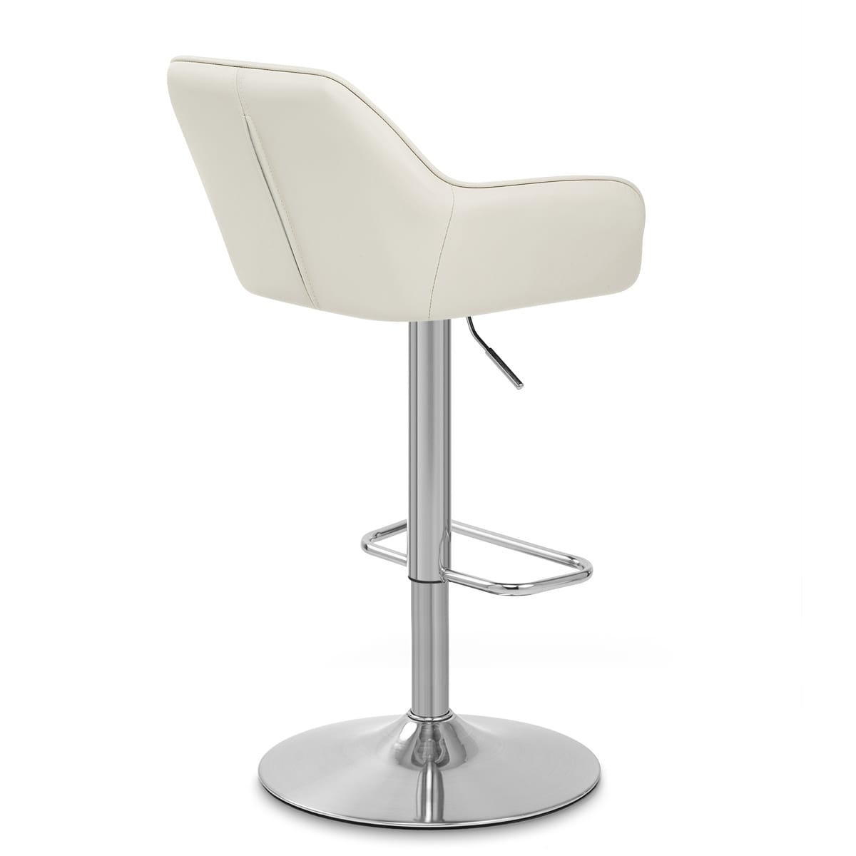 Tokyo Real Leather Brushed Stool Cream