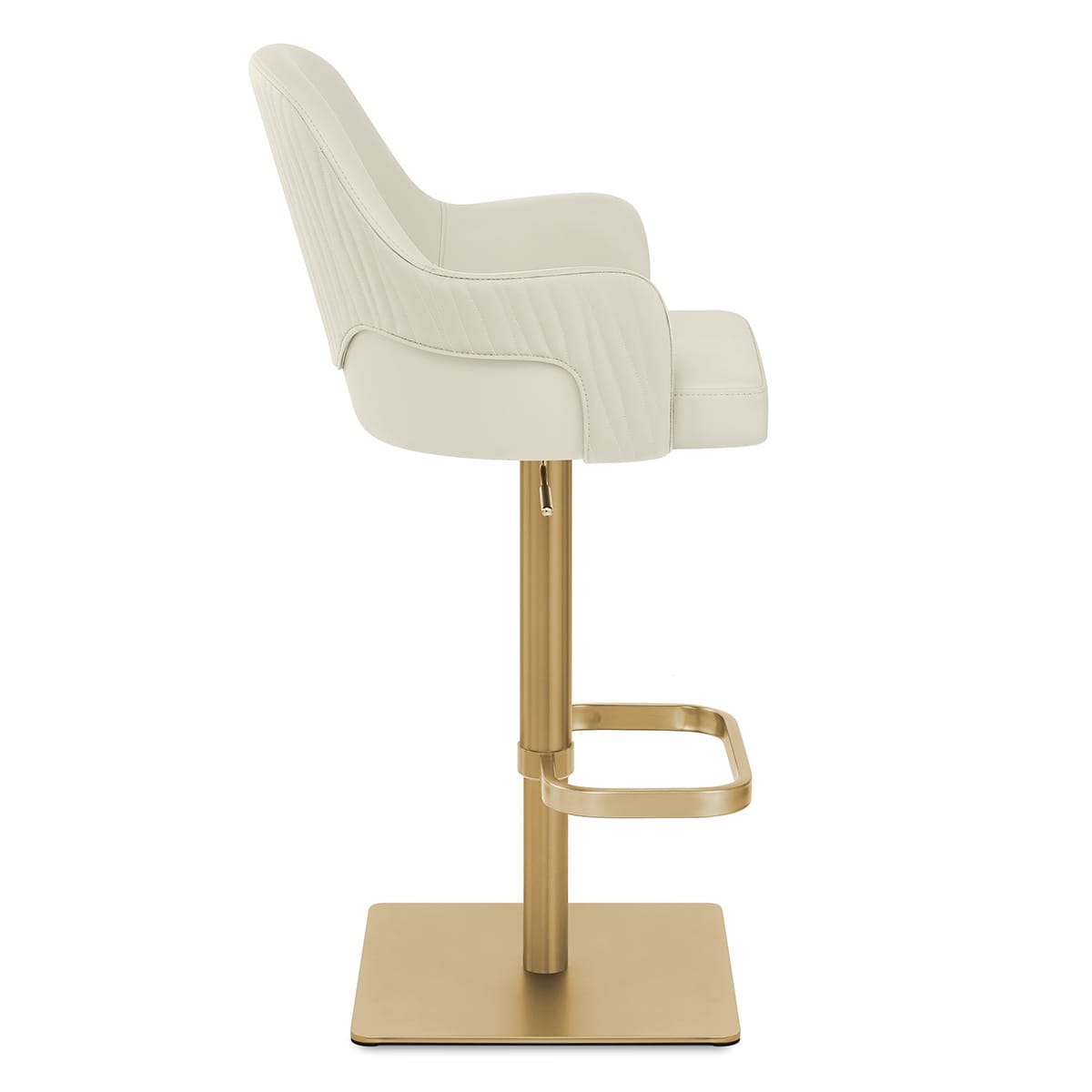 Toni Gold Stool Ivory