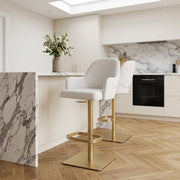 Toni Gold Stool White