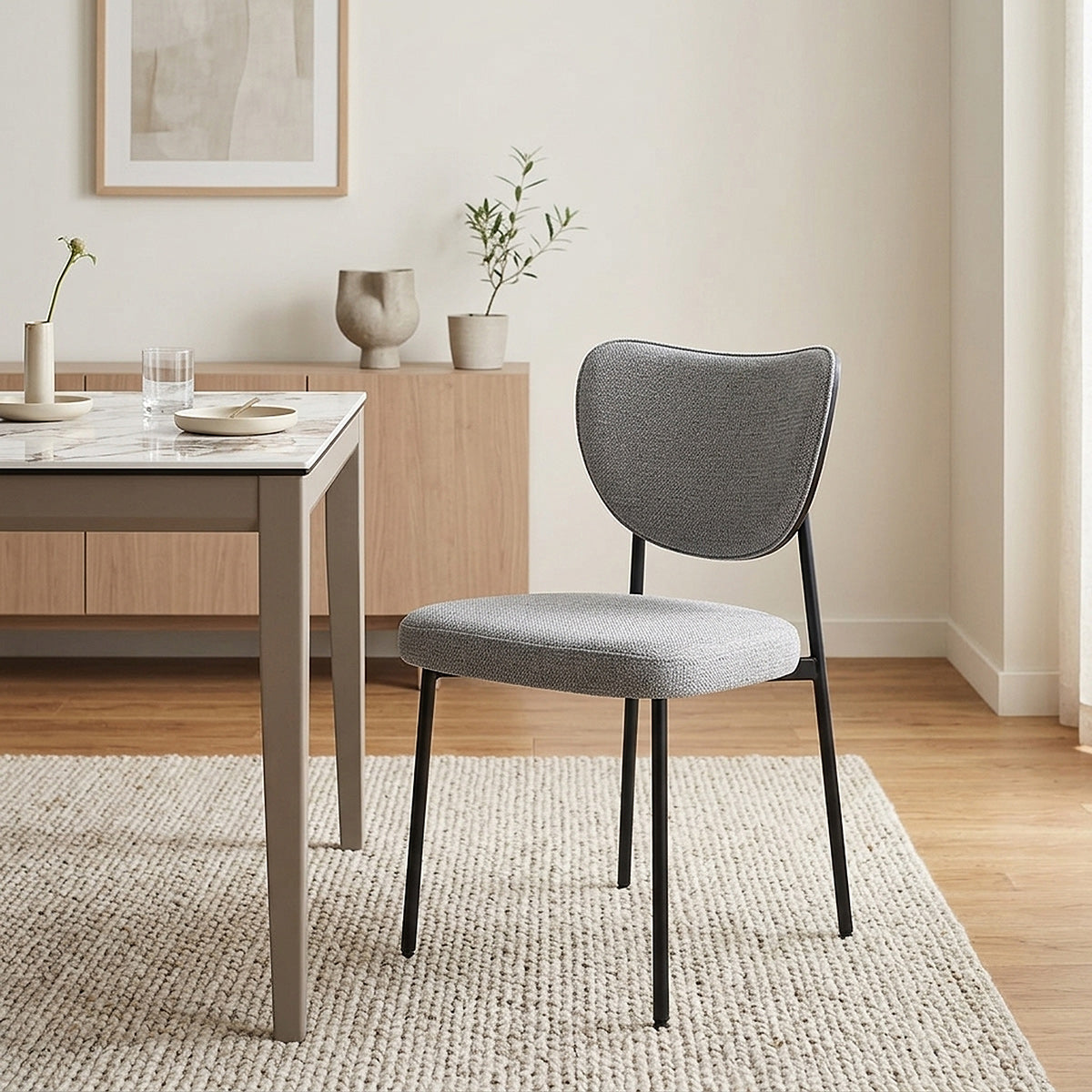 Tosca Dining Chair Grey Fabric