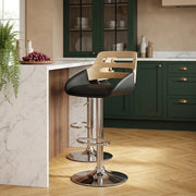 Trio Stool Oak & Black
