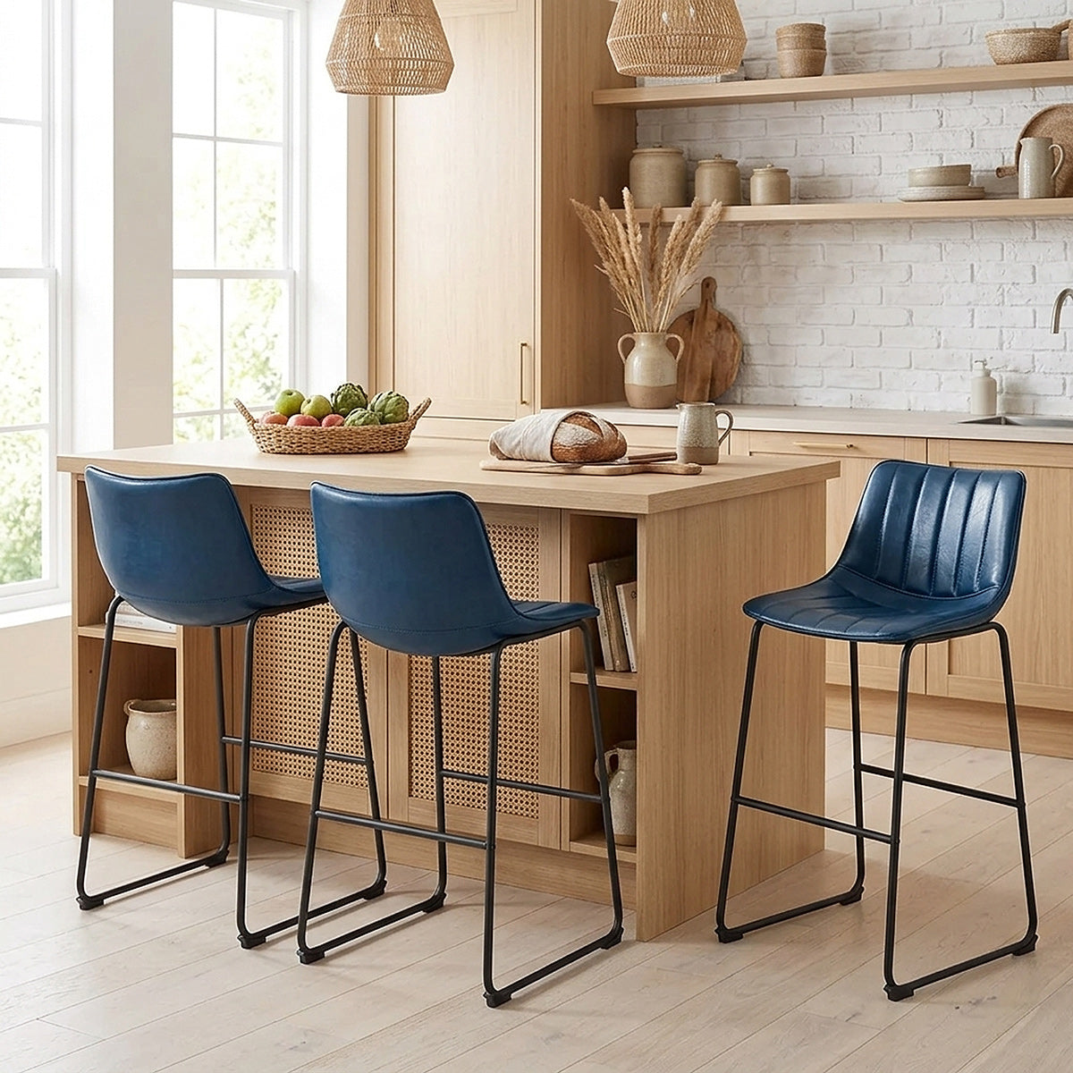 Tucker Stool Antique Blue