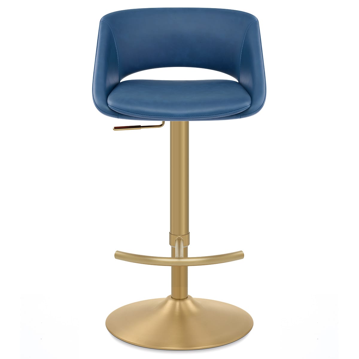Tulsa Brushed Gold Stool Blue