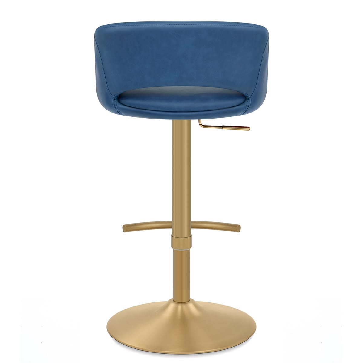 Tulsa Brushed Gold Stool Blue