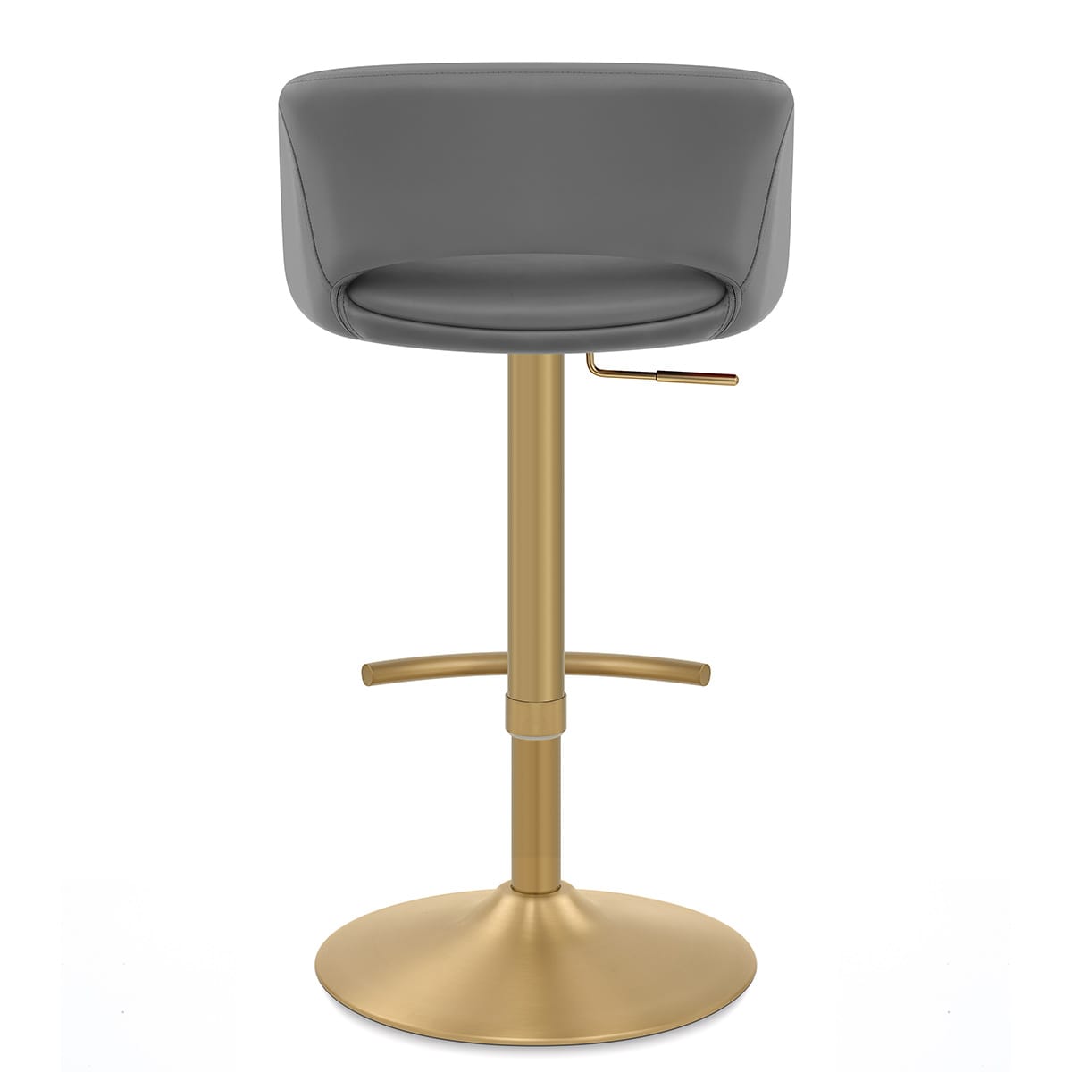Tulsa Brushed Gold Stool Dark Grey