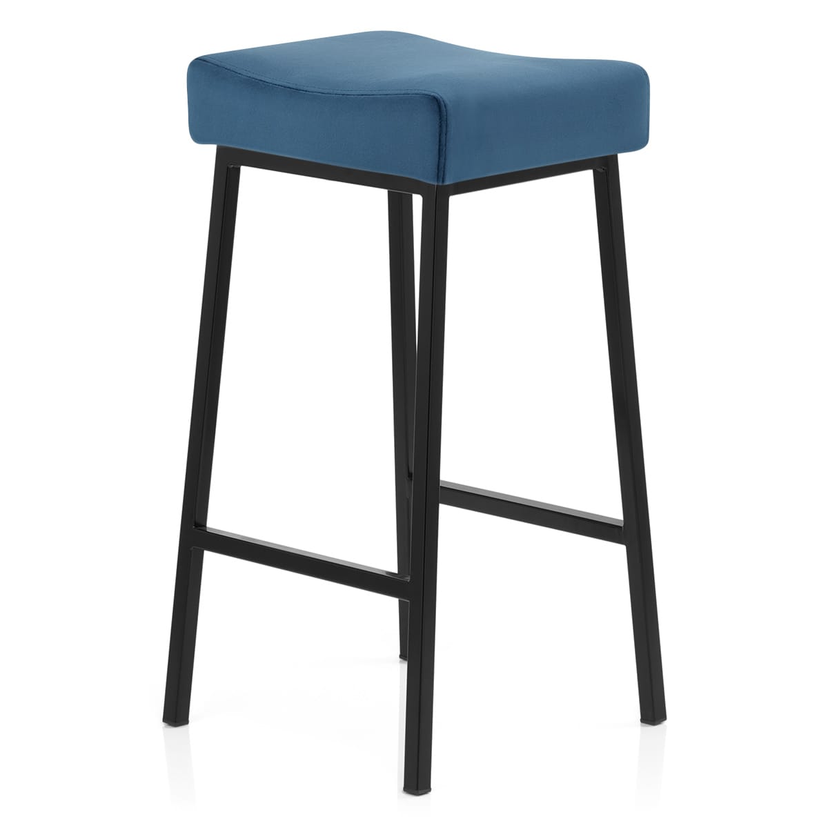 Uno Bar Stool Blue Velvet