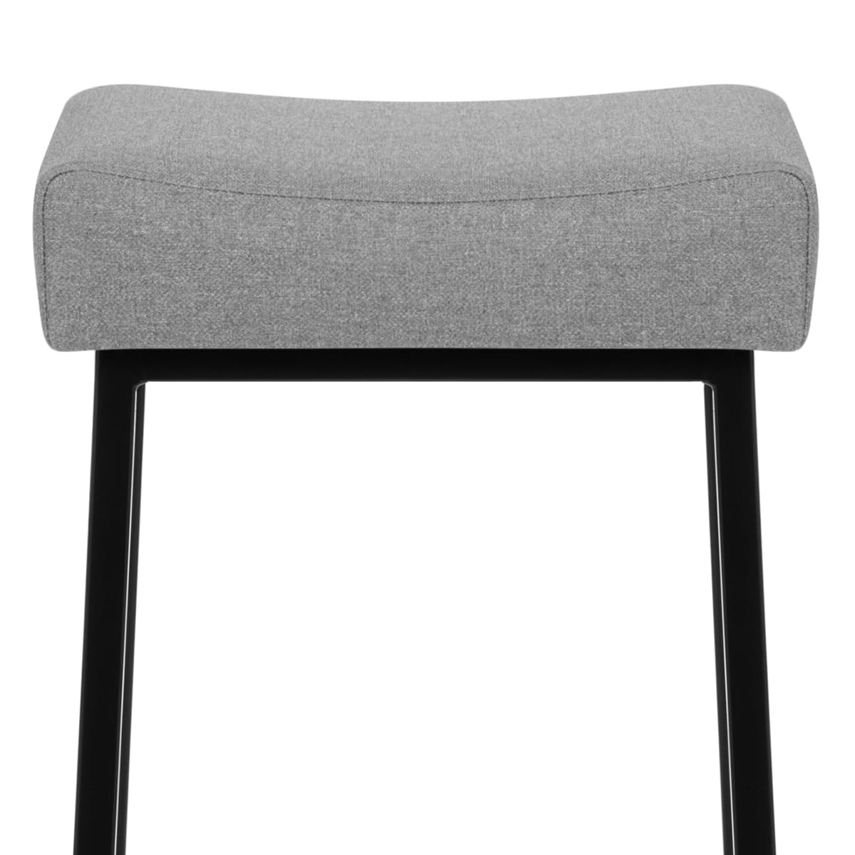 Uno Bar Stool Light Grey Fabric