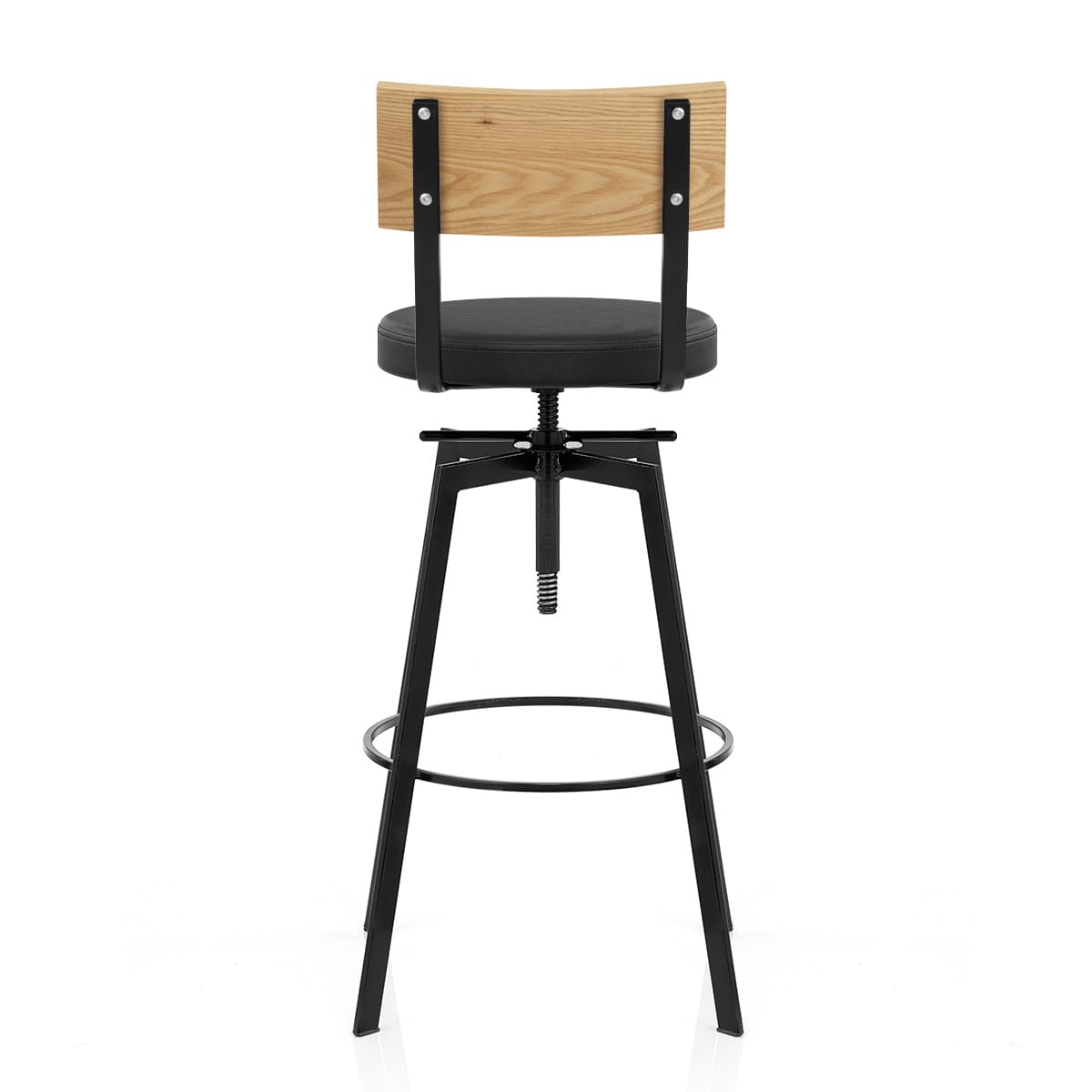 Urban Oak Industrial Stool Black