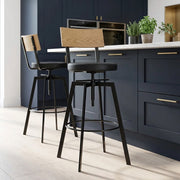 Urban Oak Industrial Stool Black