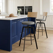 Urban Oak Industrial Stool Grey