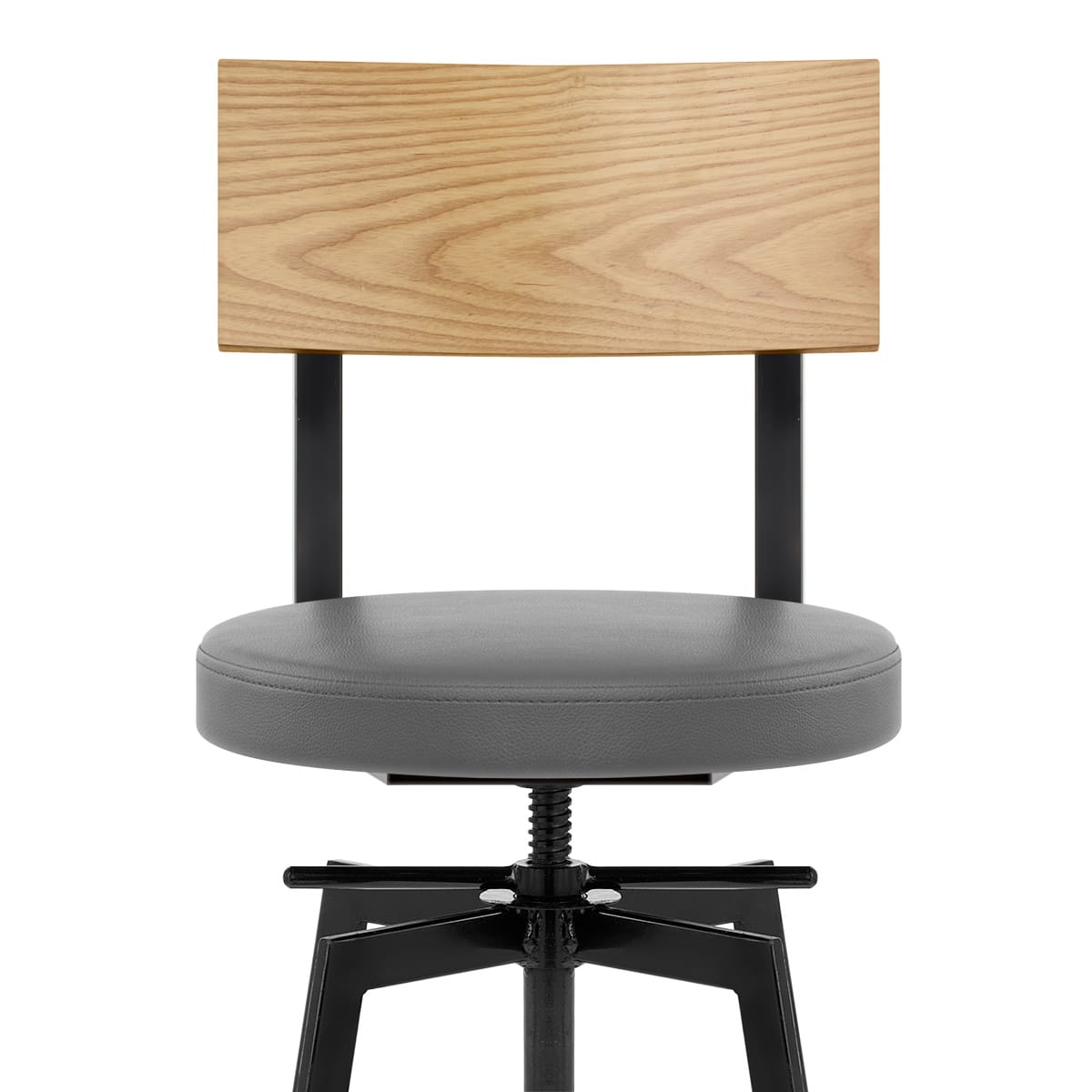 Urban Oak Industrial Stool Grey