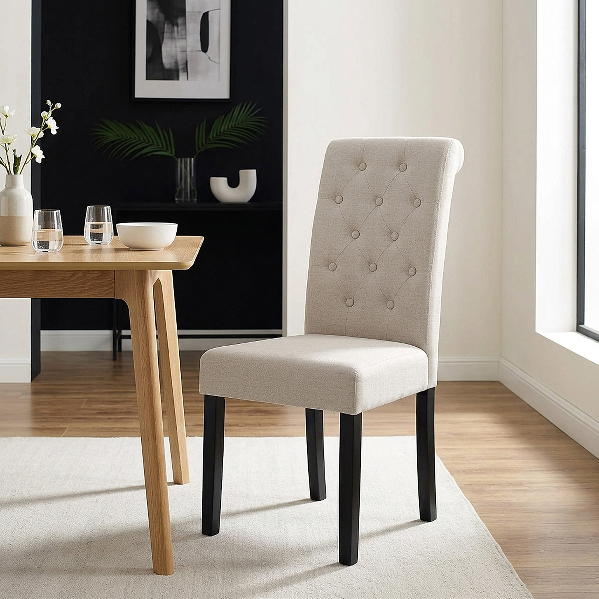 Utah Dining Chair Pebble Fabric