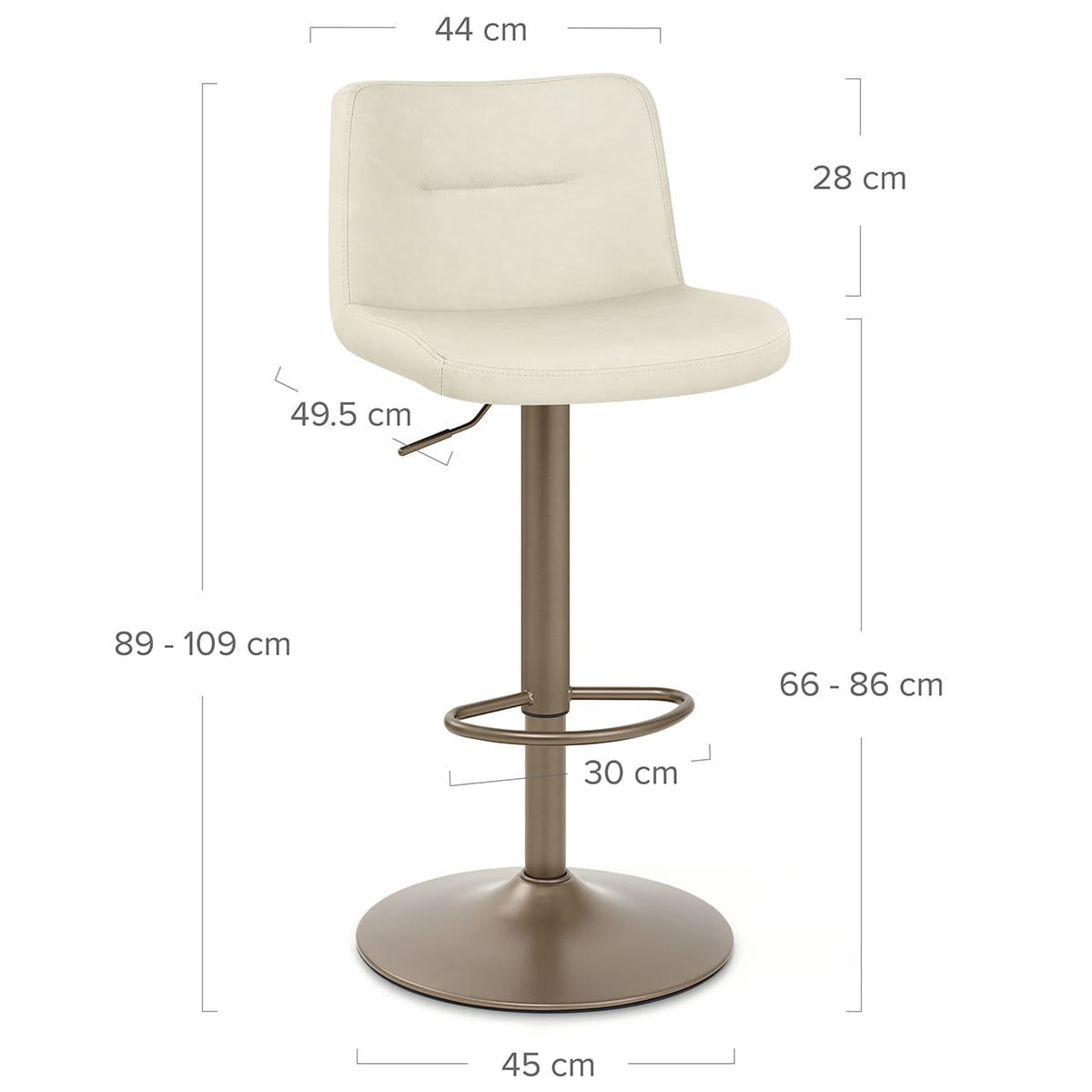 Utopia Bar Stool Antique Cream