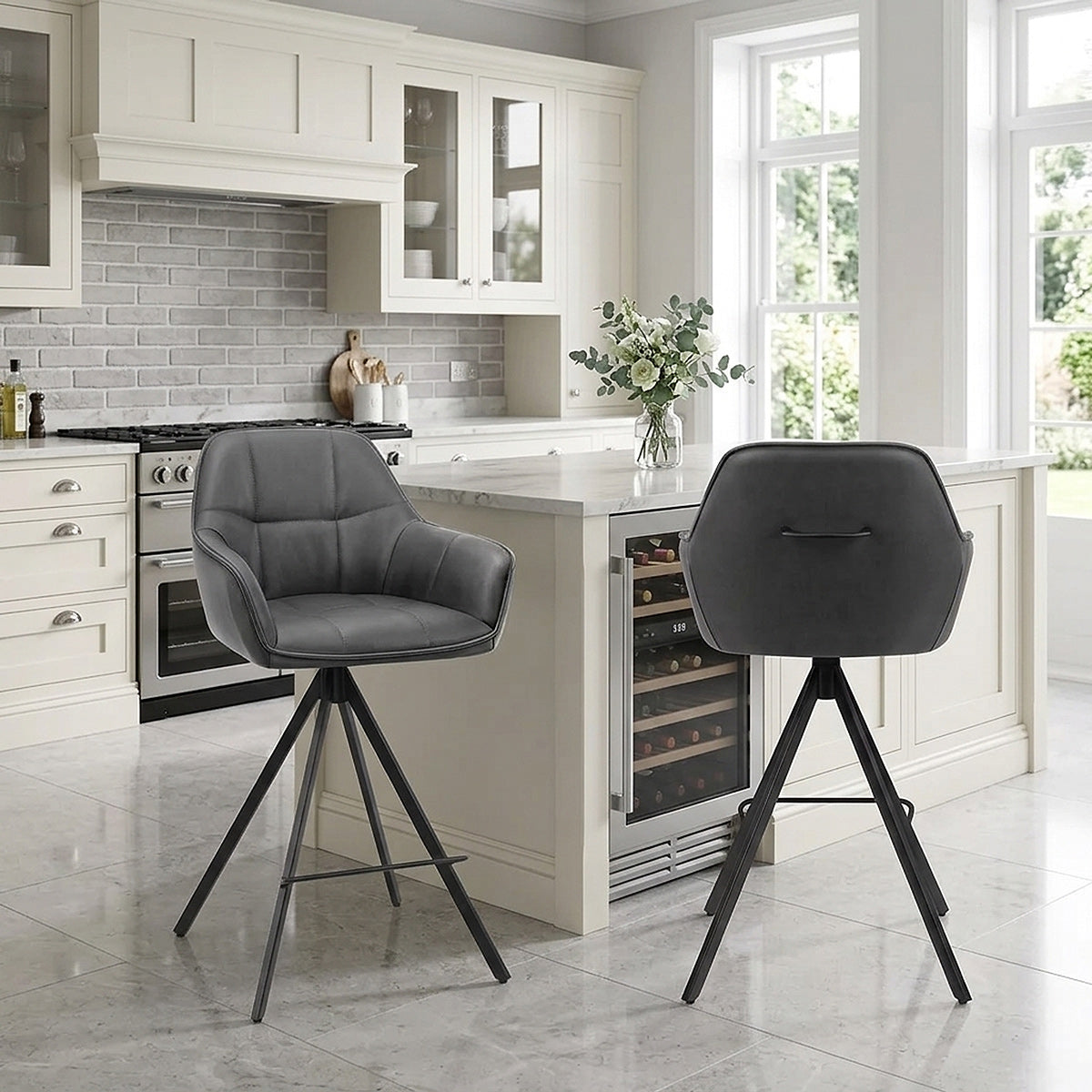 Venice Bar Stool Charcoal