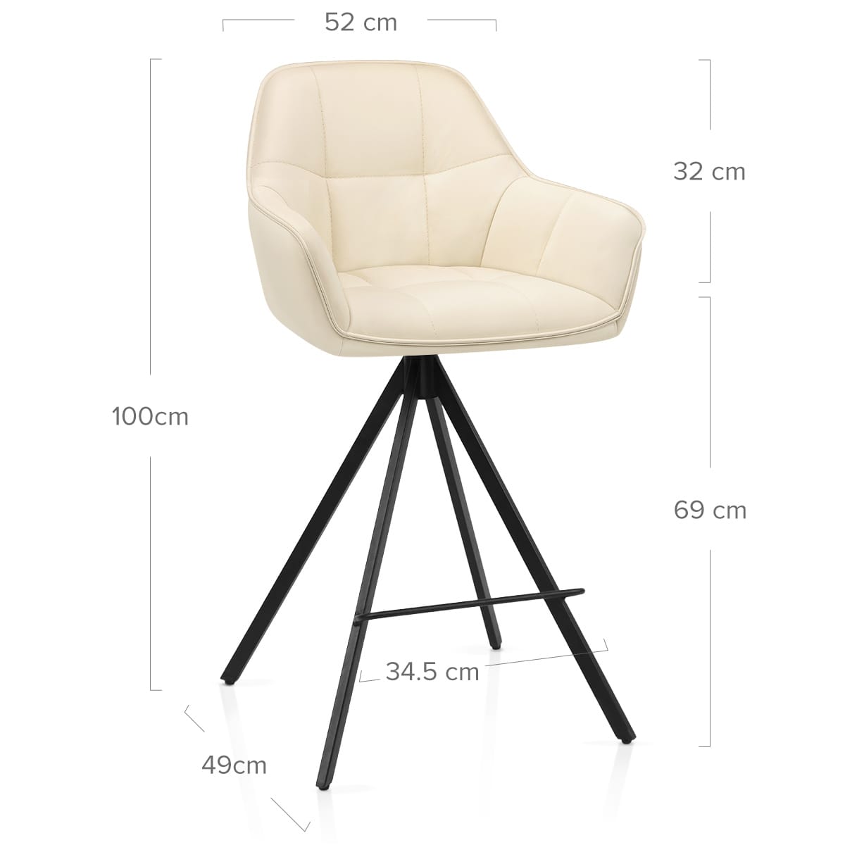 Venice Bar Stool Cream