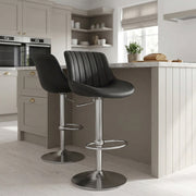 Versailles Real Leather Stool Black