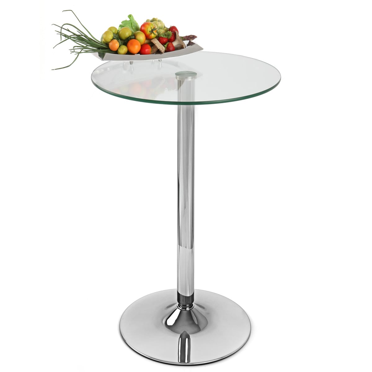 Vetro Stool Table Clear Glass