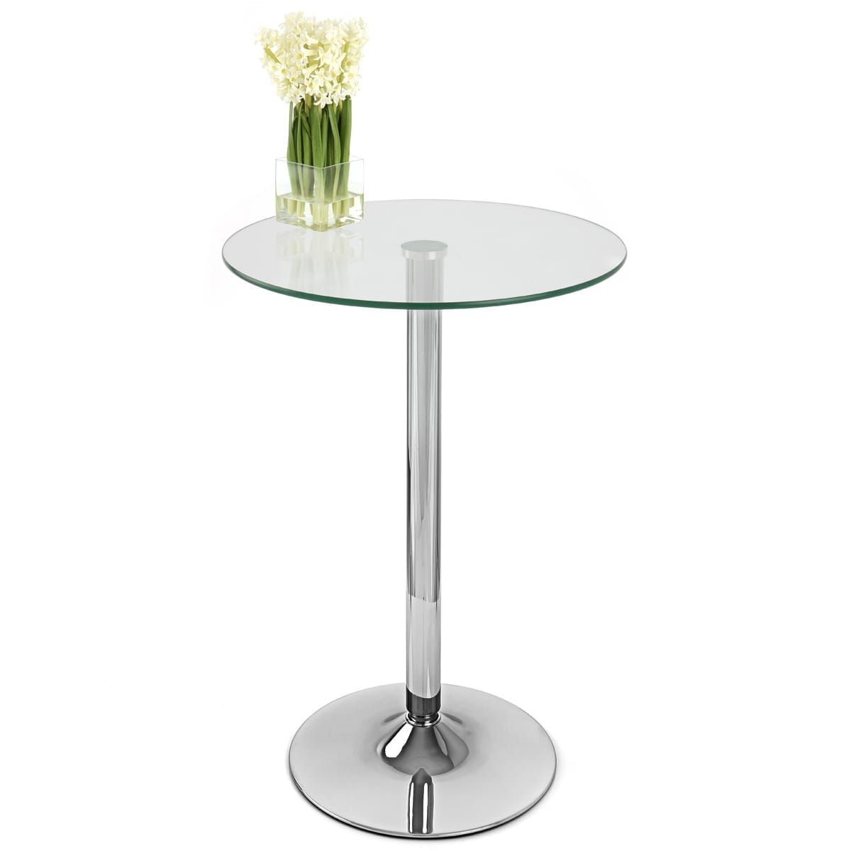 Vetro Stool Table Clear Glass