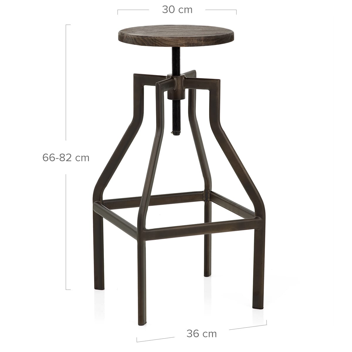 Vintage Revolution Stool Dark Wood