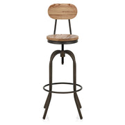 Vintage Swivel Stool Light Wood