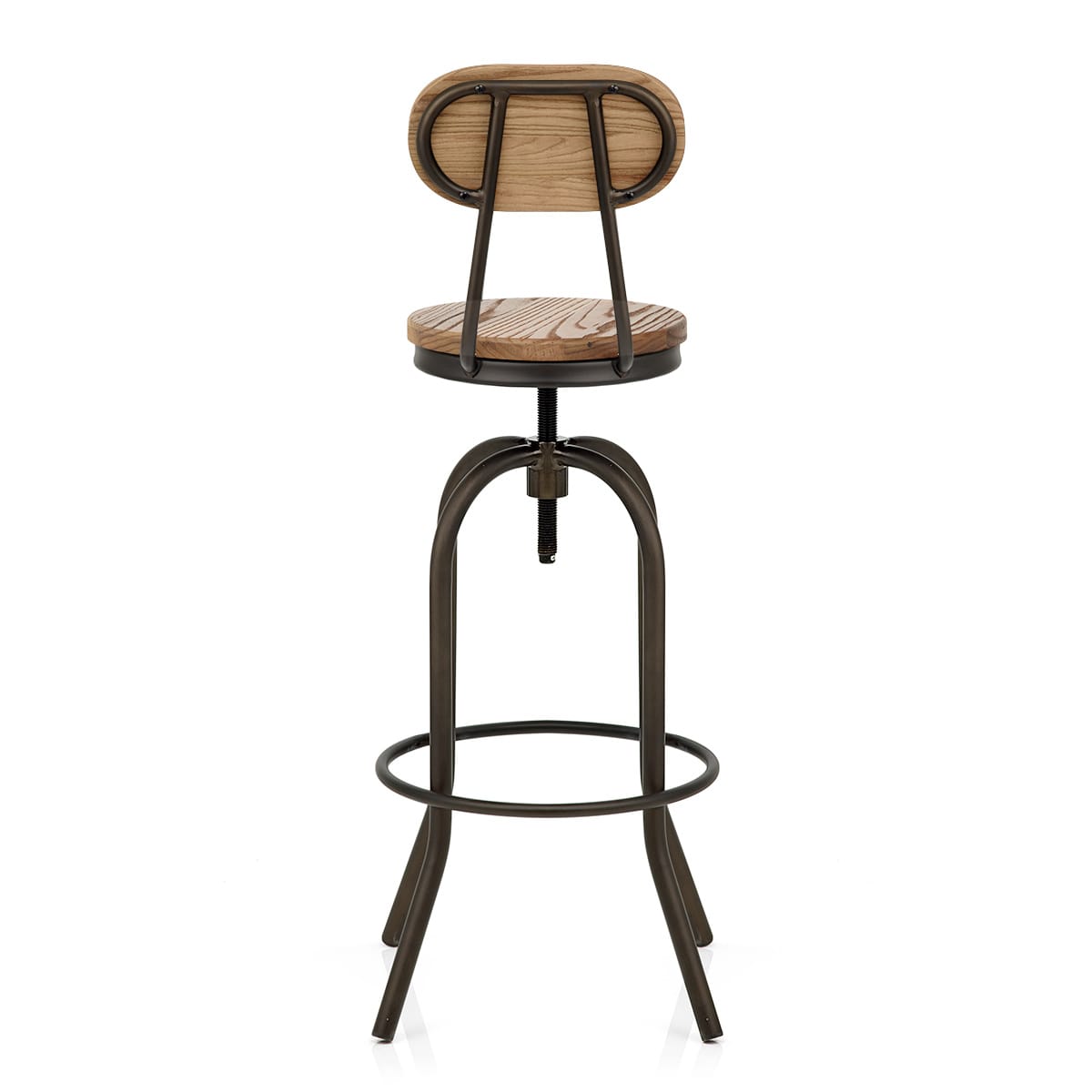 Vintage Swivel Stool Light Wood
