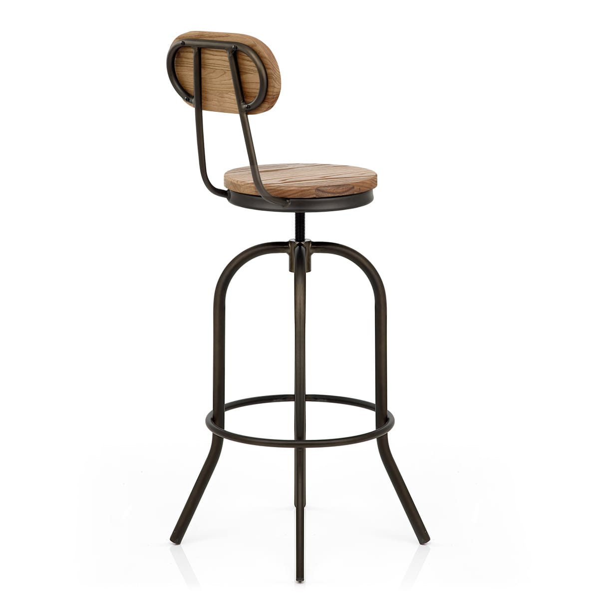 Vintage Swivel Stool Light Wood